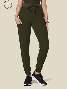 Mandala Scrub Joggers, Olive Green L